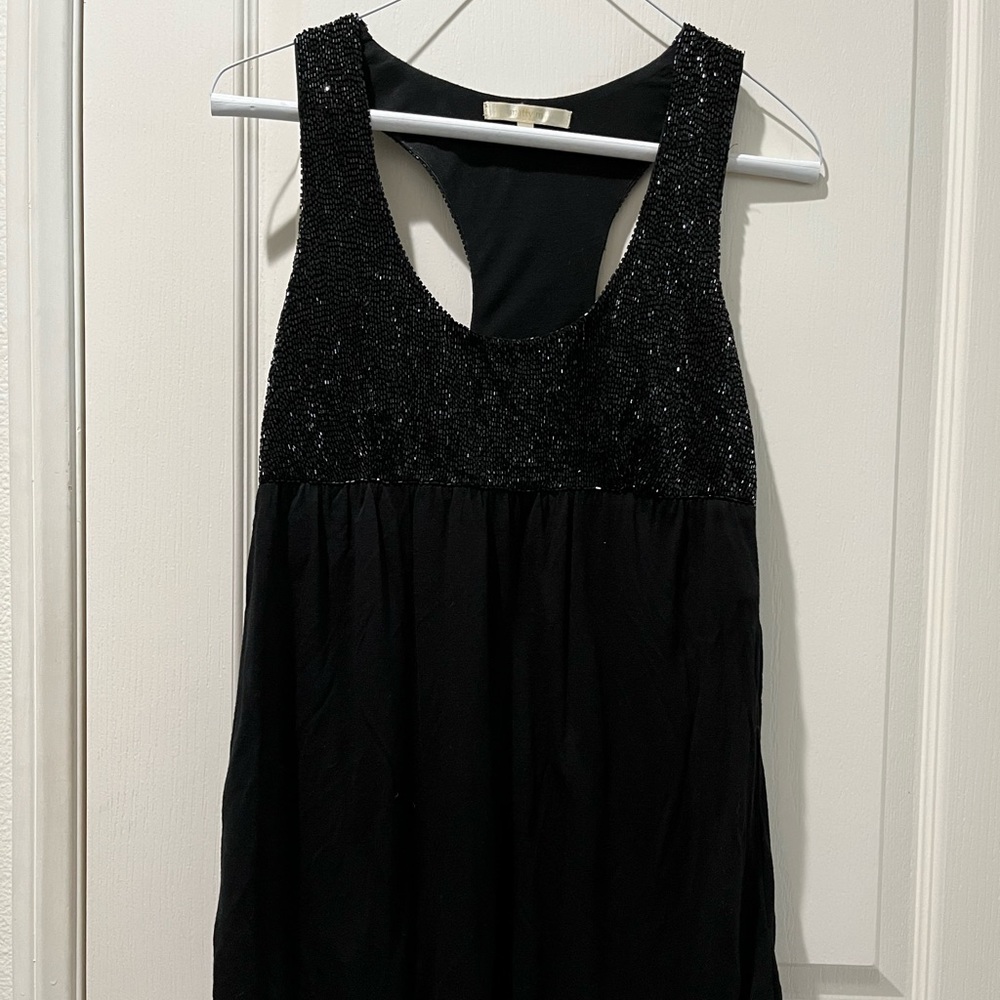 Matty m beaded, fit & flowy top xs
